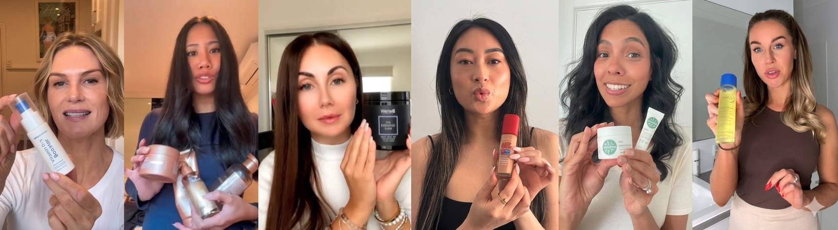 Beauty Love reviewers sharing products they've trialled
